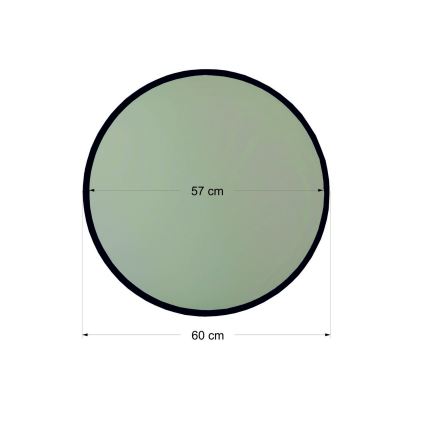 Lustro ścienne YUVARLAK śr. 60 cm czarne