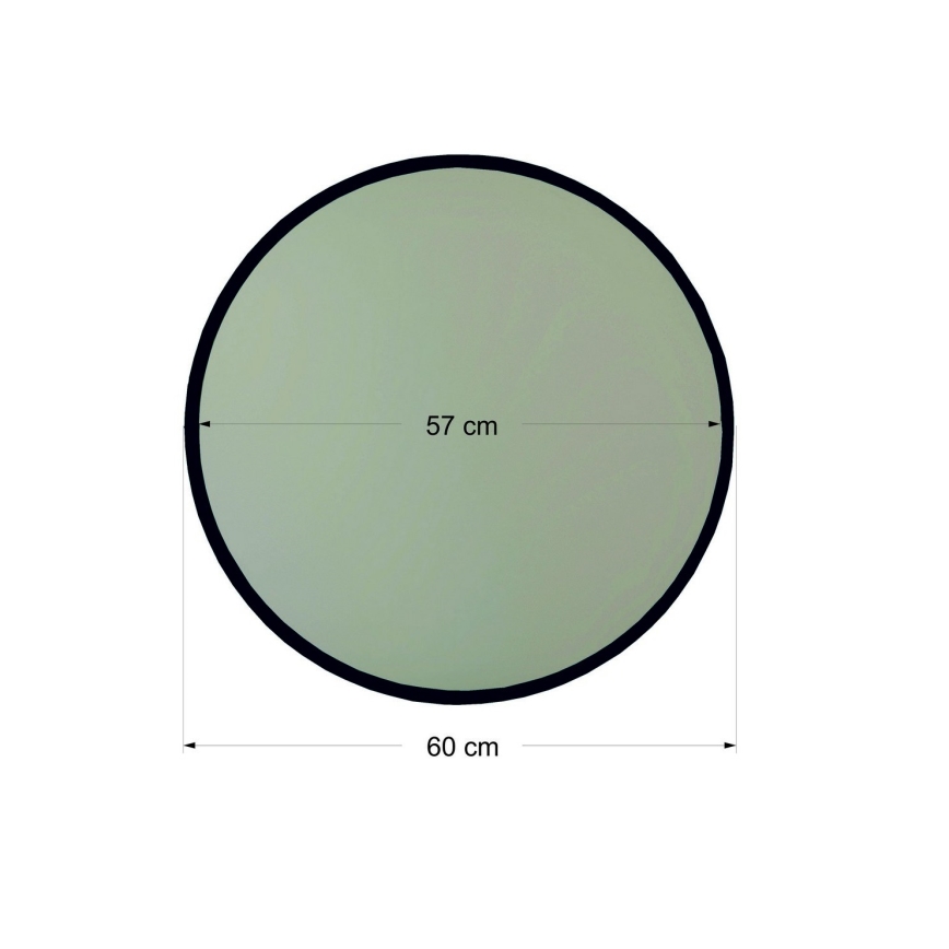 Lustro ścienne YUVARLAK śr. 60 cm czarne