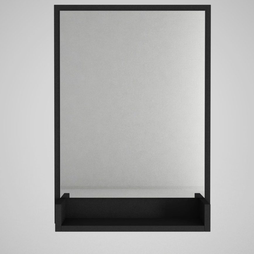 Lustro ścienne z półką COSTA 75x45 cm czarne