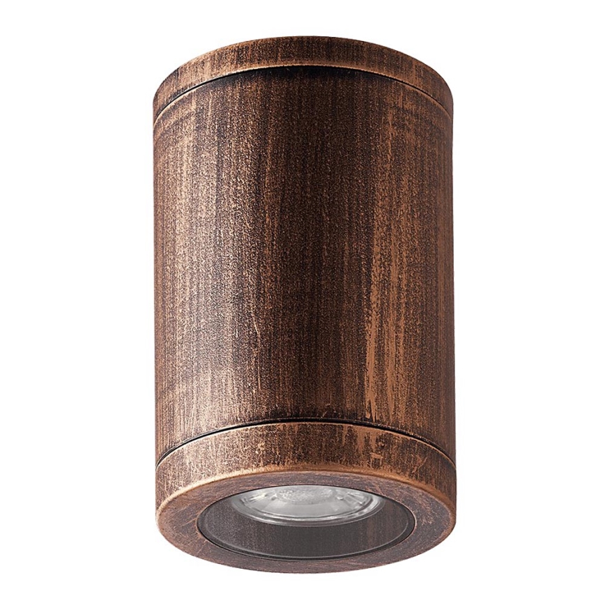 Luxera 48326 - Plafon zewnętrzny MOPTI 1xGU10/7W/230V IP54 brąz