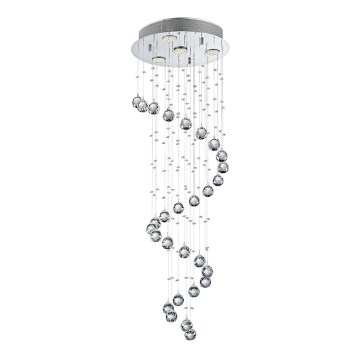 LUXERA 62410 - Żyrandol natynkowy kryształowy COIL 4xGU10/50W/230V