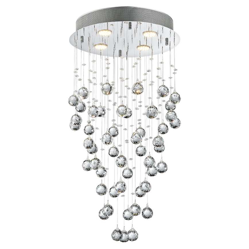 LUXERA 62411 - Plafon kryształowy NORR 4xGU10/50W/230V