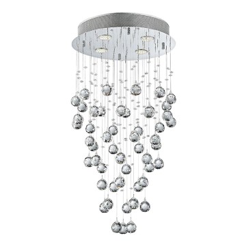 LUXERA 62411 - Żyrandol natynkowy kryształowy NORR 4xGU10/50W/230V