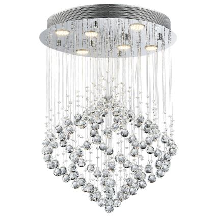 LUXERA 62412 -Żyrandol natynkowy kryształowy CHESTER 6xGU10/50W/230V