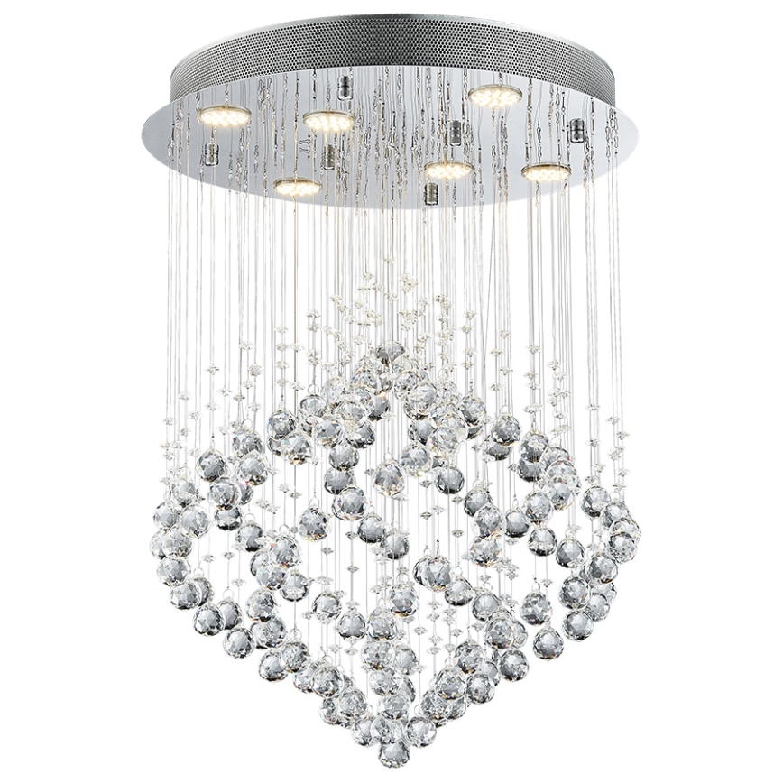 LUXERA 62412 -Żyrandol natynkowy kryształowy CHESTER 6xGU10/50W/230V