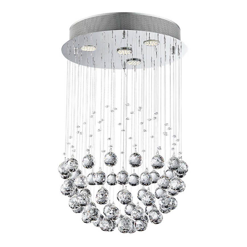 LUXERA 62413 - Żyrandol natynkowy kryształowy XAVER 4xGU10/50W/230V