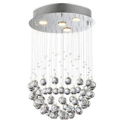 LUXERA 62413 - Żyrandol natynkowy kryształowy XAVER 4xGU10/50W/230V