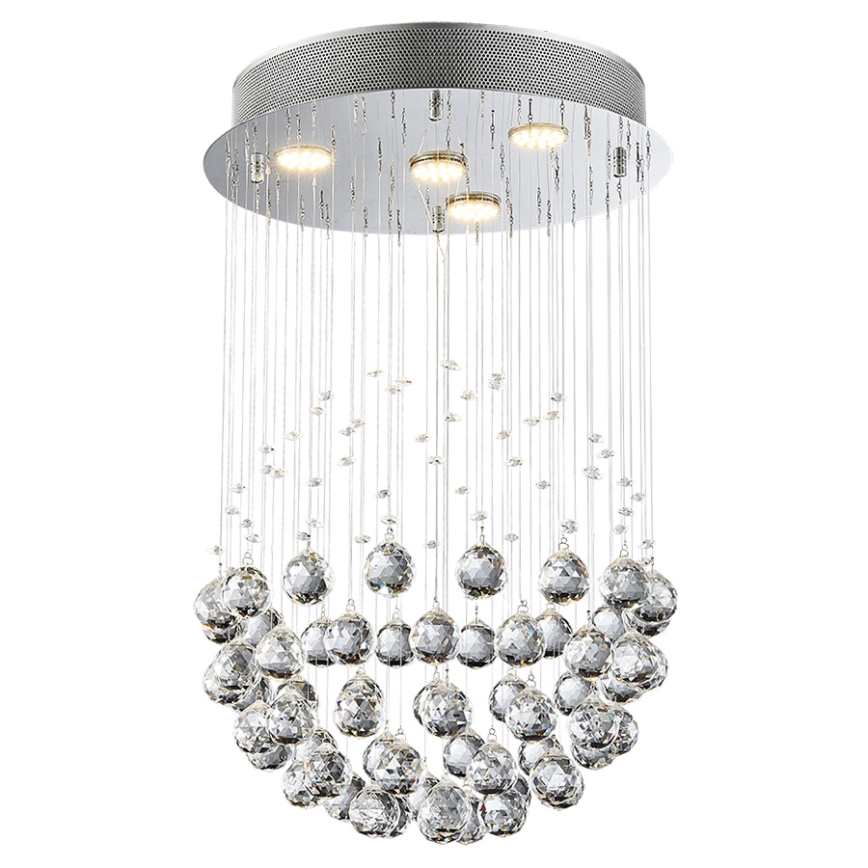 LUXERA 62413 - Żyrandol natynkowy kryształowy XAVER 4xGU10/50W/230V