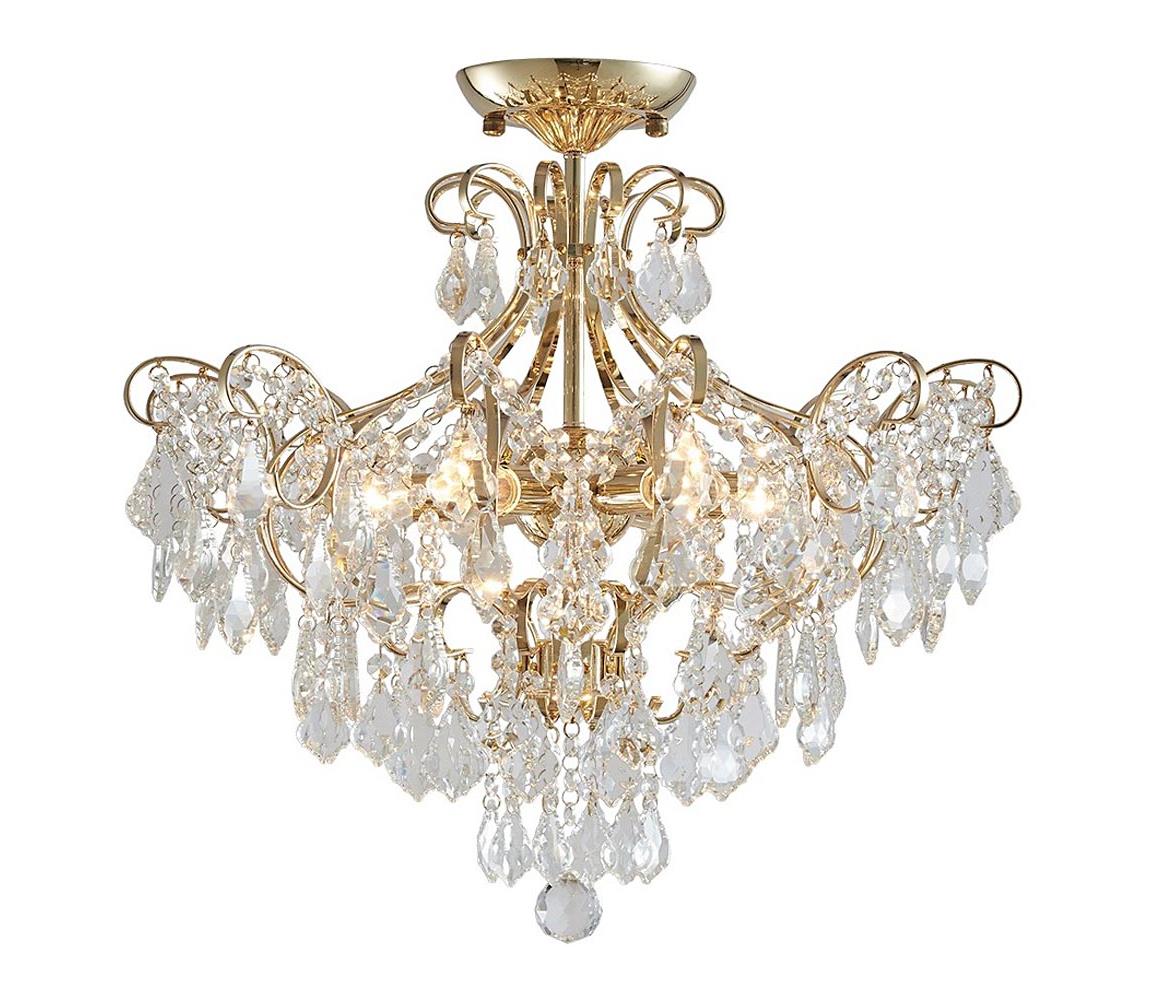 LUXERA 62439 - Kryształowy żyrandol natynkowy GRANADA 6xE14/40W/230V
