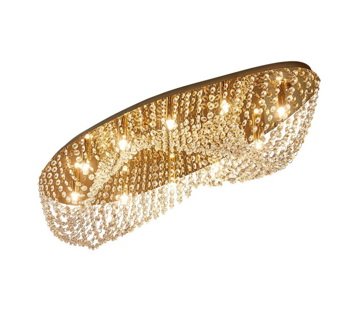 LUXERA 62441 - Plafon kryształowy ELIPTHON 10xG9/33W/230V