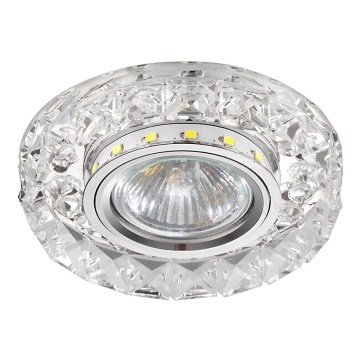 LUXERA 71074 - LED Oprawa wpuszczana CRYSTALS 1xGU10/50W/230V + LED/3W STRIPE