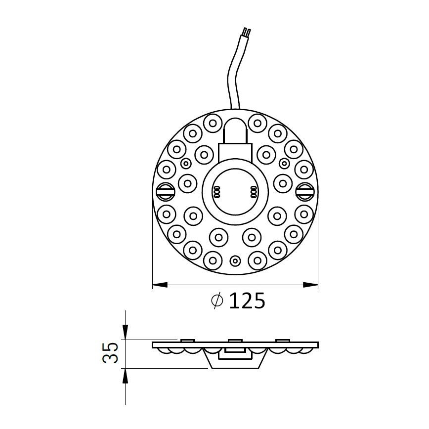 Magnetyczny moduł LED/12W/230V śr. 12,5 cm 2700/3000/4000/5000/6500K