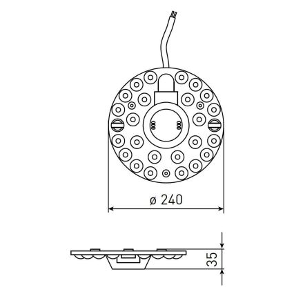 Magnetyczny moduł LED 36W/230V, śr. 24 cm, 2700/3000/4000/5000/6500K