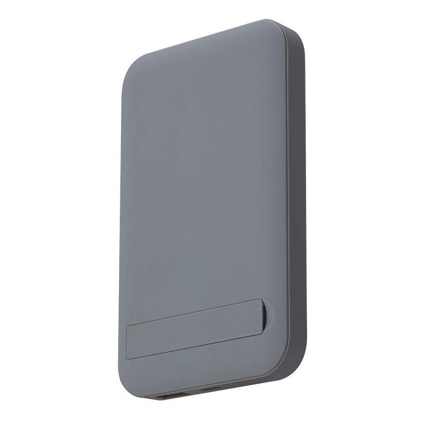 Magnetyczny powerbank z ładowaniem bezprzewodowym Power Delivery 10 000mAh/20W/3,7V szary