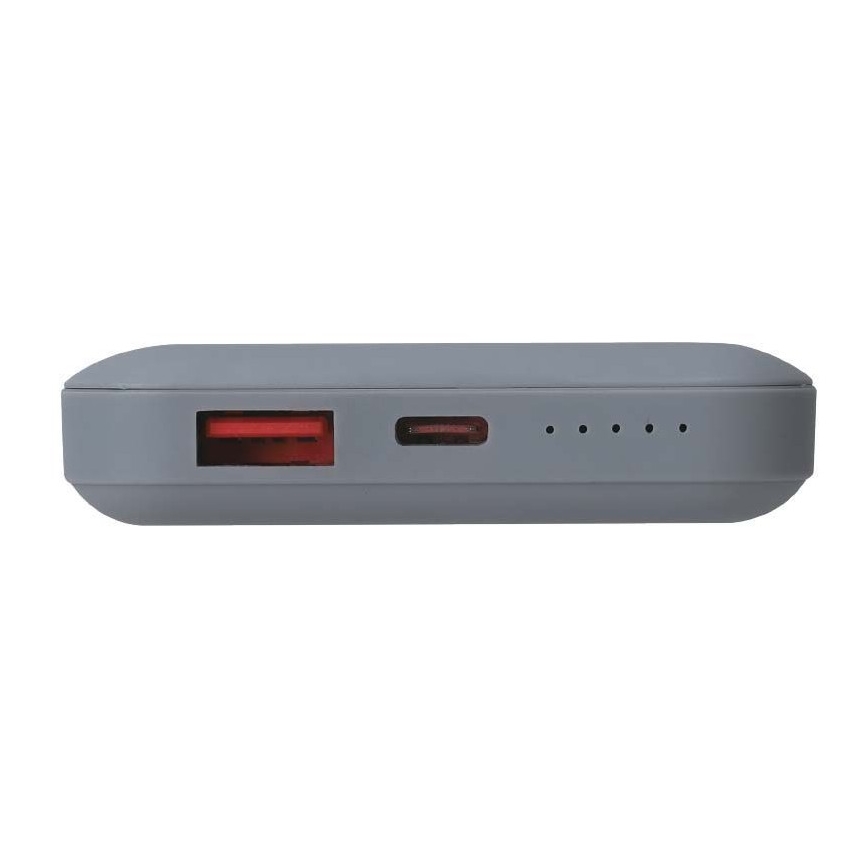 Magnetyczny powerbank z ładowaniem bezprzewodowym Power Delivery 10 000mAh/20W/3,7V szary