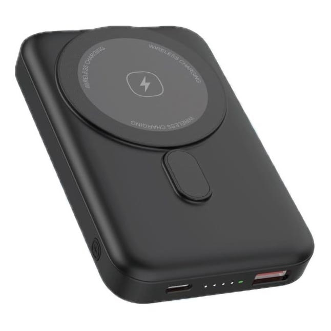 Magnetyczny powerbank z ładowaniem bezprzewodowym MagSafe 10000 mAh 20W Power Delivery czarny