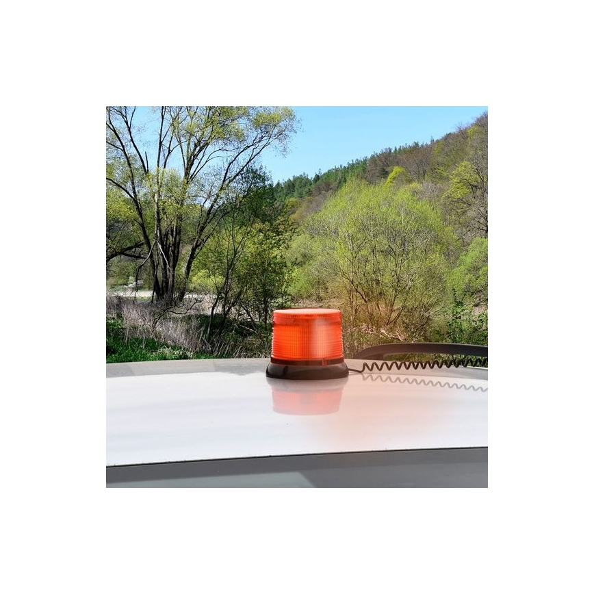 Magnetyczny sygnalizator ostrzegawczy LED/20W/12-24V pomarańczowy