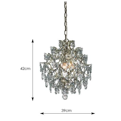 Markslöjd 100524 - Żyrandol kryształowy na łańcuchu ROSENDAL 3xE14/40W/230V