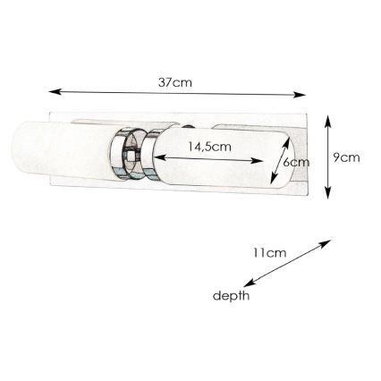 Markslöjd 102478 - Kinkiet łazienkowy NORRSUNDET 2xE14/40W/230V IP44