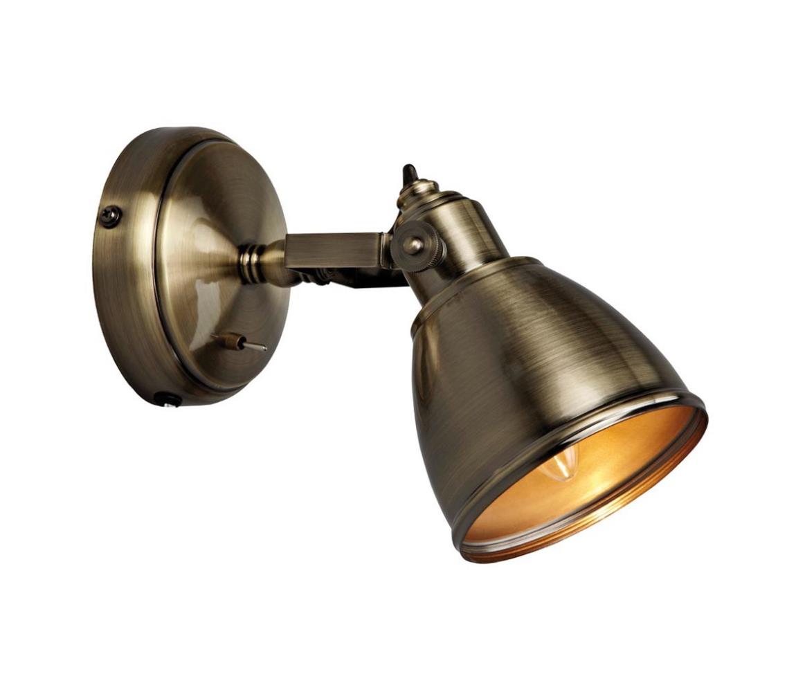 Markslöjd 104048 - Kinkiet FJÄLLBACKA 1xE14/40W/230V mosiądz