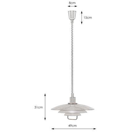 Markslöjd 104540 - Lampa wisząca z reg. wysokości KIKRENES 1xE27/60W/230V