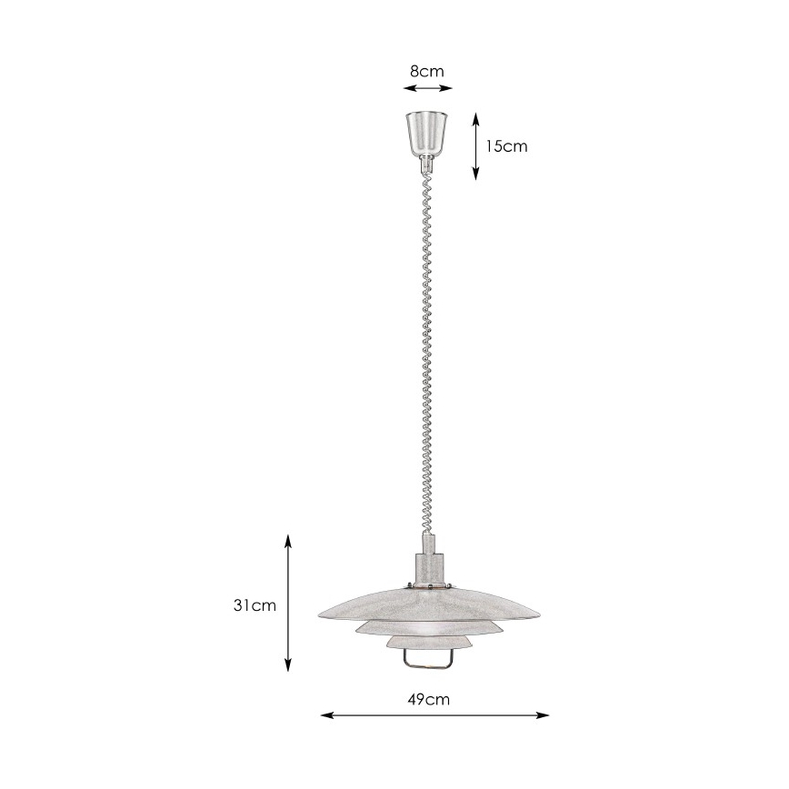Markslöjd 104540 - Lampa wisząca z reg. wysokości KIKRENES 1xE27/60W/230V