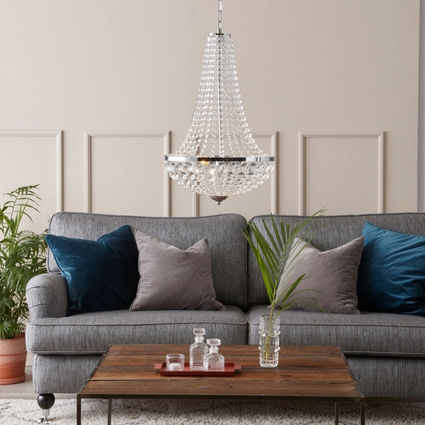Markslöjd 104890 - Ściemnialny kryształowy żyrandol na łańcuchu GRÄNSÖ 2xE14/40W/230V