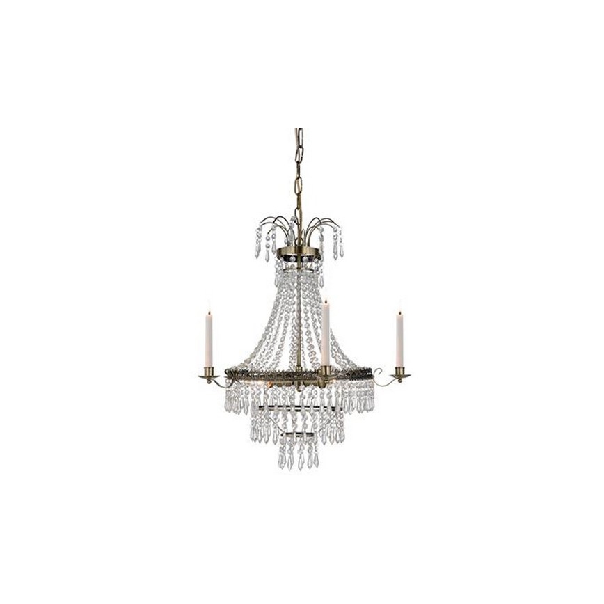 Markslöjd 105157 - Żyrandol kryształowy na łańcuchu MARIELUND 3xE14/40W/230V mosiądz