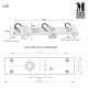 Markslöjd 105475 - LED Oświetlenie łazienkowe punktowe LUX 3xGU10/3W/230V IP44