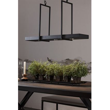 Markslöjd 105780 - ED Żyrandol ściemnialny na łańcuchu TRAY 3xLED/3W/230V czarny