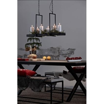 Markslöjd 105780 - ED Żyrandol ściemnialny na łańcuchu TRAY 3xLED/3W/230V czarny