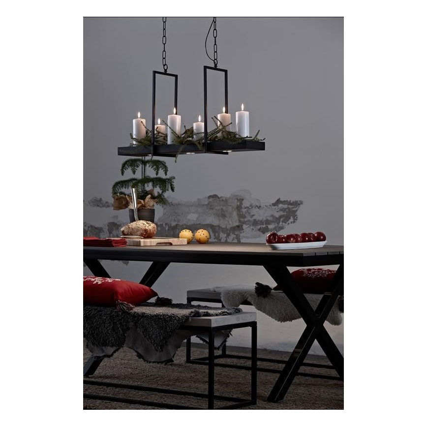 Markslöjd 105780 - ED Żyrandol ściemnialny na łańcuchu TRAY 3xLED/3W/230V czarny