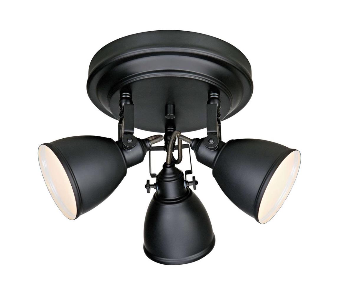 Markslöjd 105815 - Oświetlenie punktowe FJÄLLBACKA 3xE14/40W/230V czarne