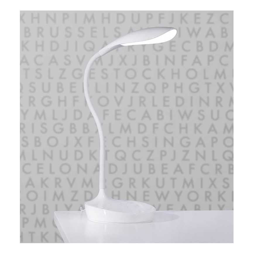 Markslöjd 106093 - LED Lampa stołowa ściemnialna z USB SWAN LED/4,6W/230V