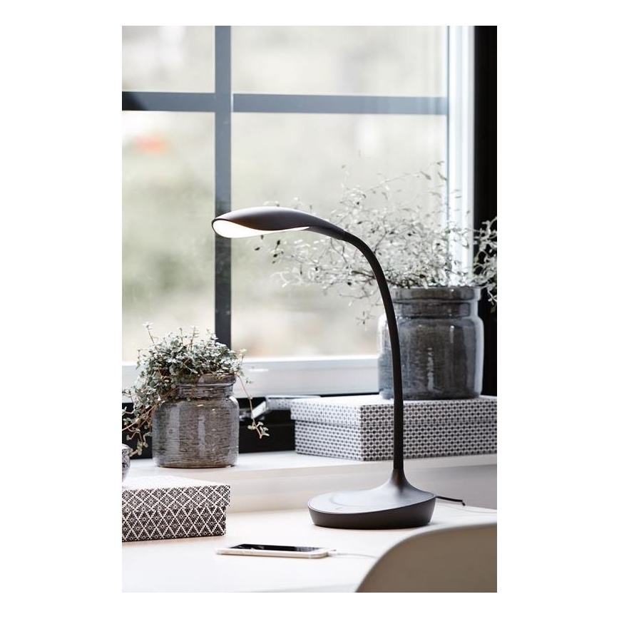 Markslöjd 106094 - LED Lampa stołowa ściemnialna z USB SWAN LED/4,6W/230V