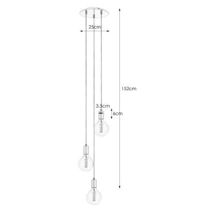 Markslöjd 106333 - Żyrandol na lince SKY 3xE27/60W/230V