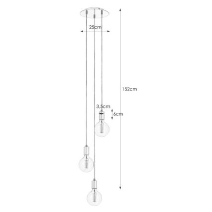 Markslöjd 106334 -  Żyrandol na lince SKY 3xE27/60W/230V