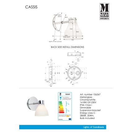 Markslöjd 106367 - Kinkiet CASSIS 1xG9/18W/230V