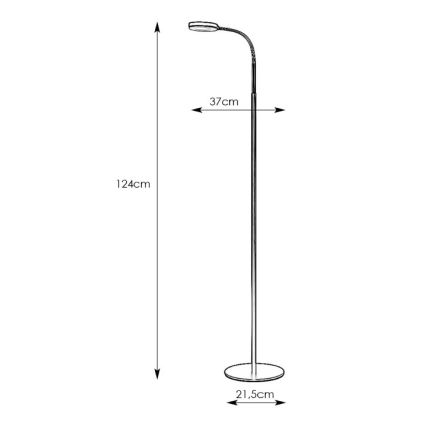 Markslöjd 106465 - LED Lampa podłogowa FLEX LED/5W/230V