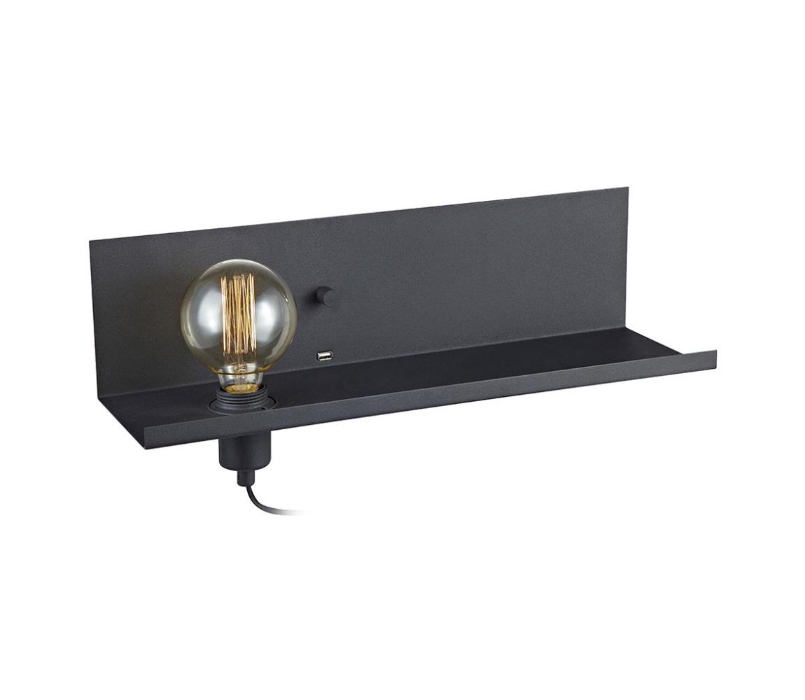 Markslöjd 106482 - Kinkiet ściemnialny z USB MULTI 1xE27/60W/230V