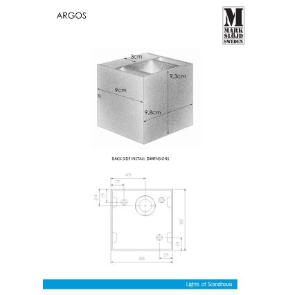 Markslöjd 106521 - LED Oświetlenie zewnętrzne ARGOS LED/4W/230V IP44 szare