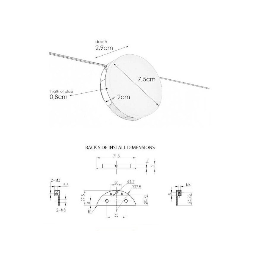 Markslöjd 106580 - LED Oświetlenie lustra łazienkowego AJACCIO LED/4W/230V IP44