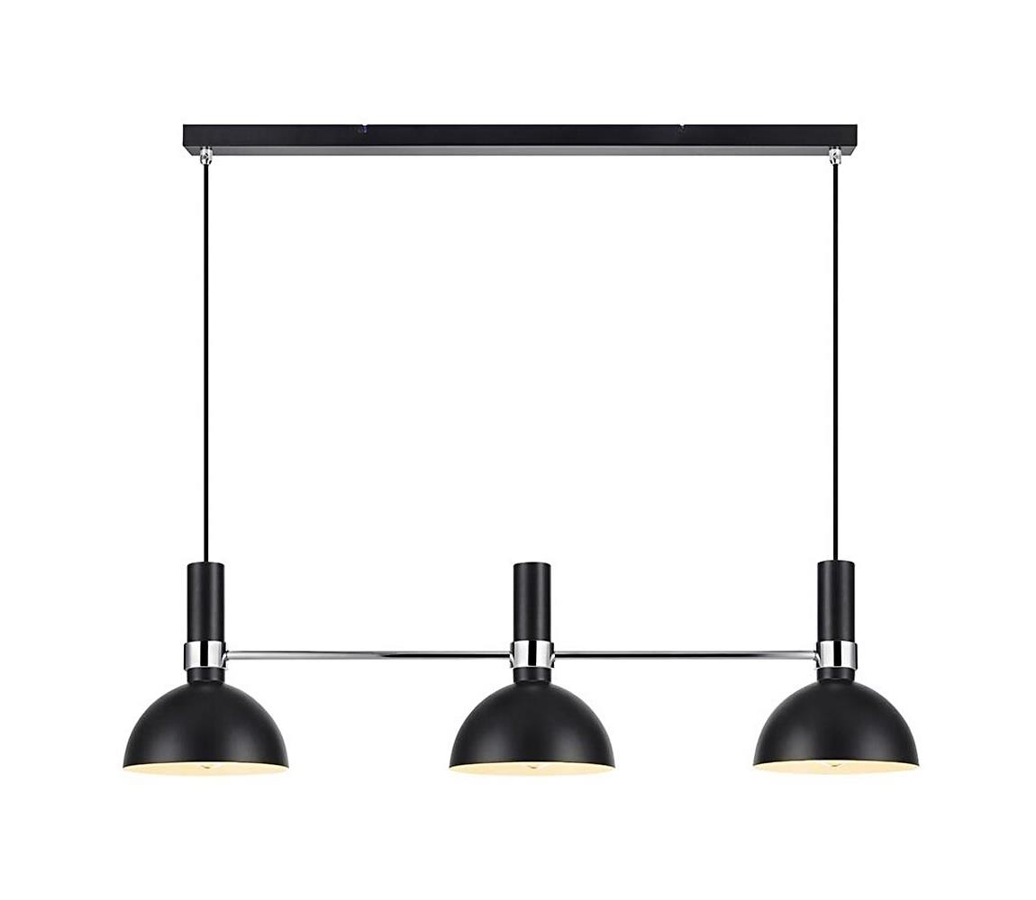 Markslöjd 106855 - Lampa wisząca LARRY 3xE27/60W/230V czarny/błyszczący chrom
