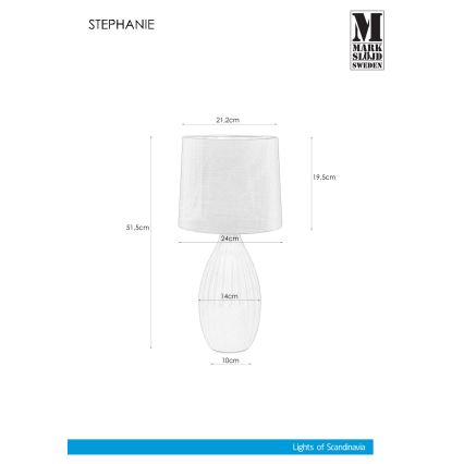 Markslöjd 106887 - Lampa stołowa STEPHANIE 1xE27/60W/230V