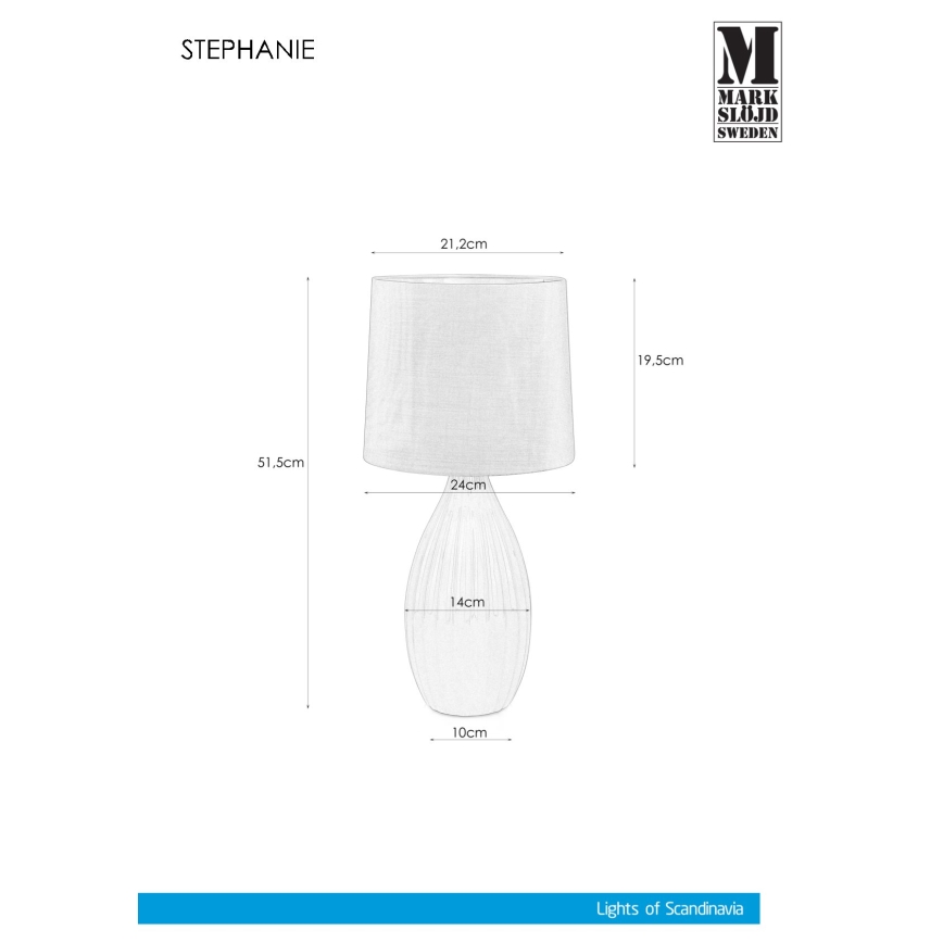 Markslöjd 106887 - Lampa stołowa STEPHANIE 1xE27/60W/230V