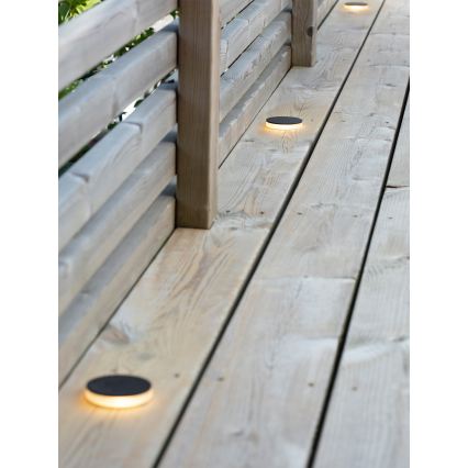 Markslöjd 106935 - Zewnętrzna wpuszczana oprawa LED GARDEN24 LED/3W/24V IP44 czarna