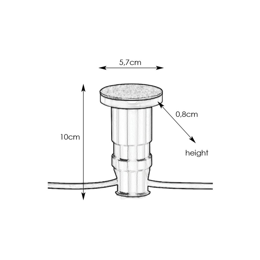 Markslöjd 106935 - Zewnętrzna wpuszczana oprawa LED GARDEN24 LED/3W/24V IP44 czarna