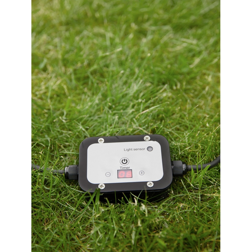 Markslöjd 106936 - Czujnik zmierzchowy z wyłącznikiem czasowym GARDEN24 24V IP44