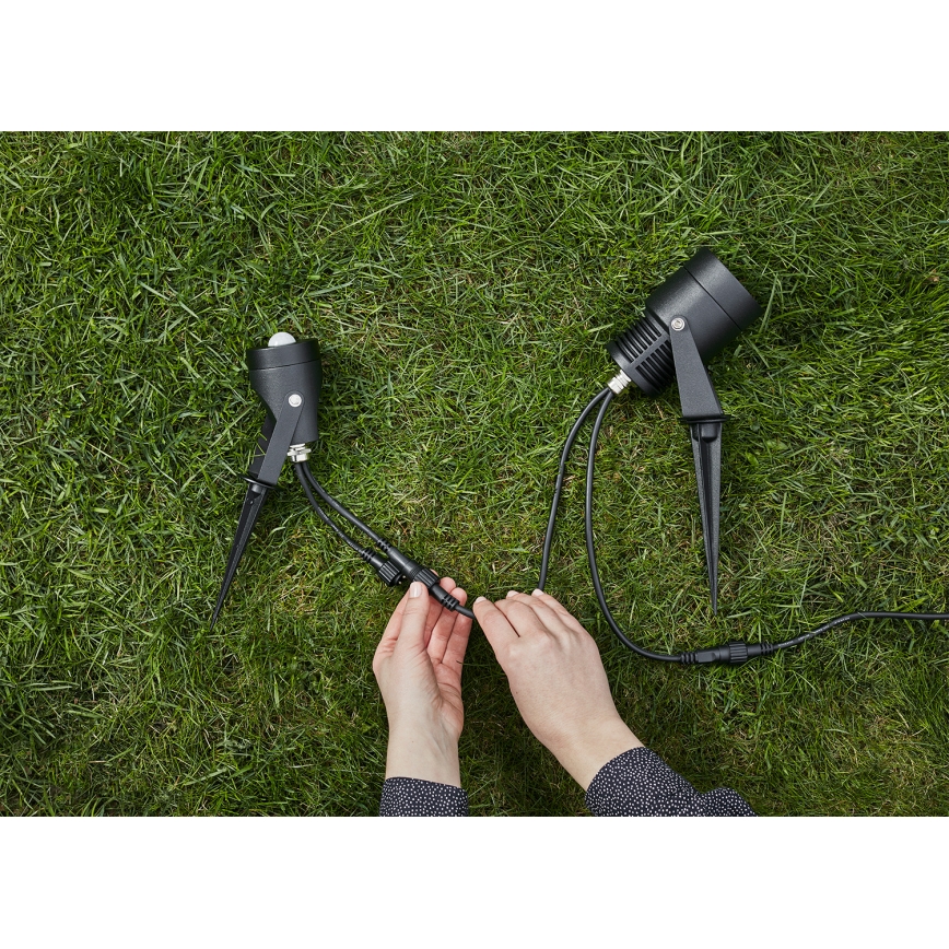 Markslöjd 106940 - Zewnętrzny czujnik ruchu i zmierzchu PIR GARDEN24 IP44 czarny