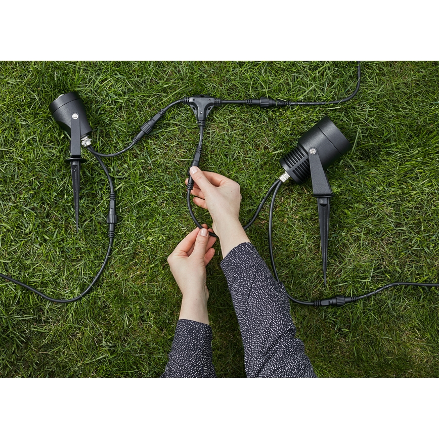 Markslöjd 106940 - Zewnętrzny czujnik ruchu i zmierzchu PIR GARDEN24 IP44 czarny